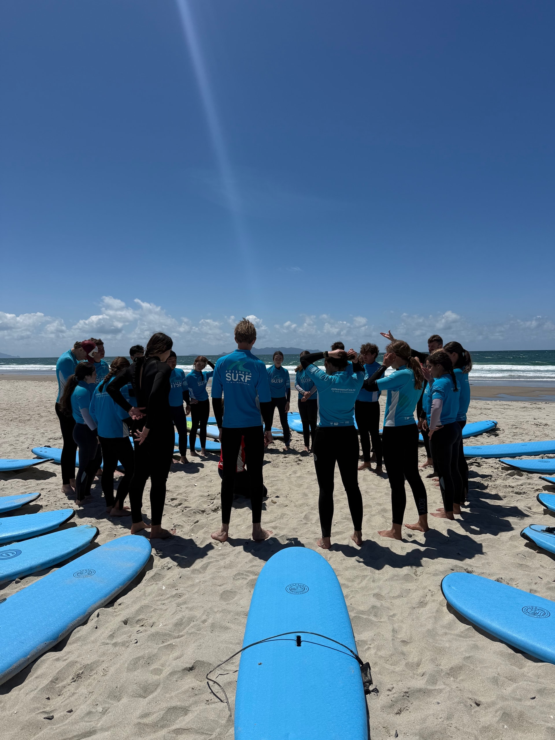 Surfing group gets a lesson